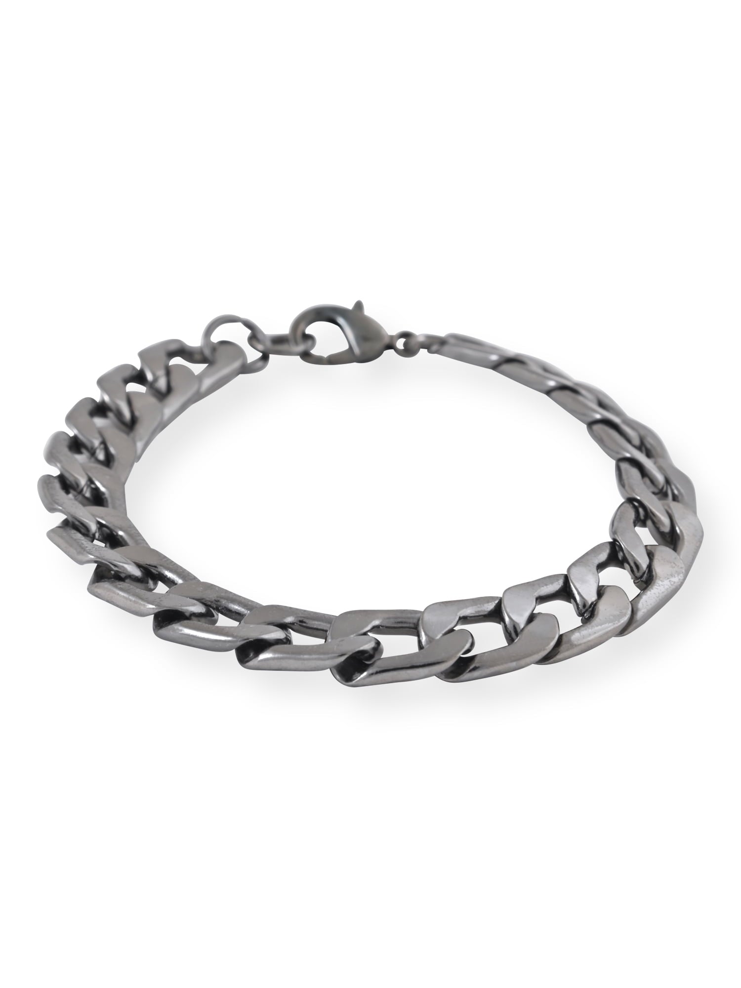 George Men's Gun Metal Watch with Blue Faux Chronograp Dial & Matching 2 Accessory Bracelets in Gun and Blue. 45MM